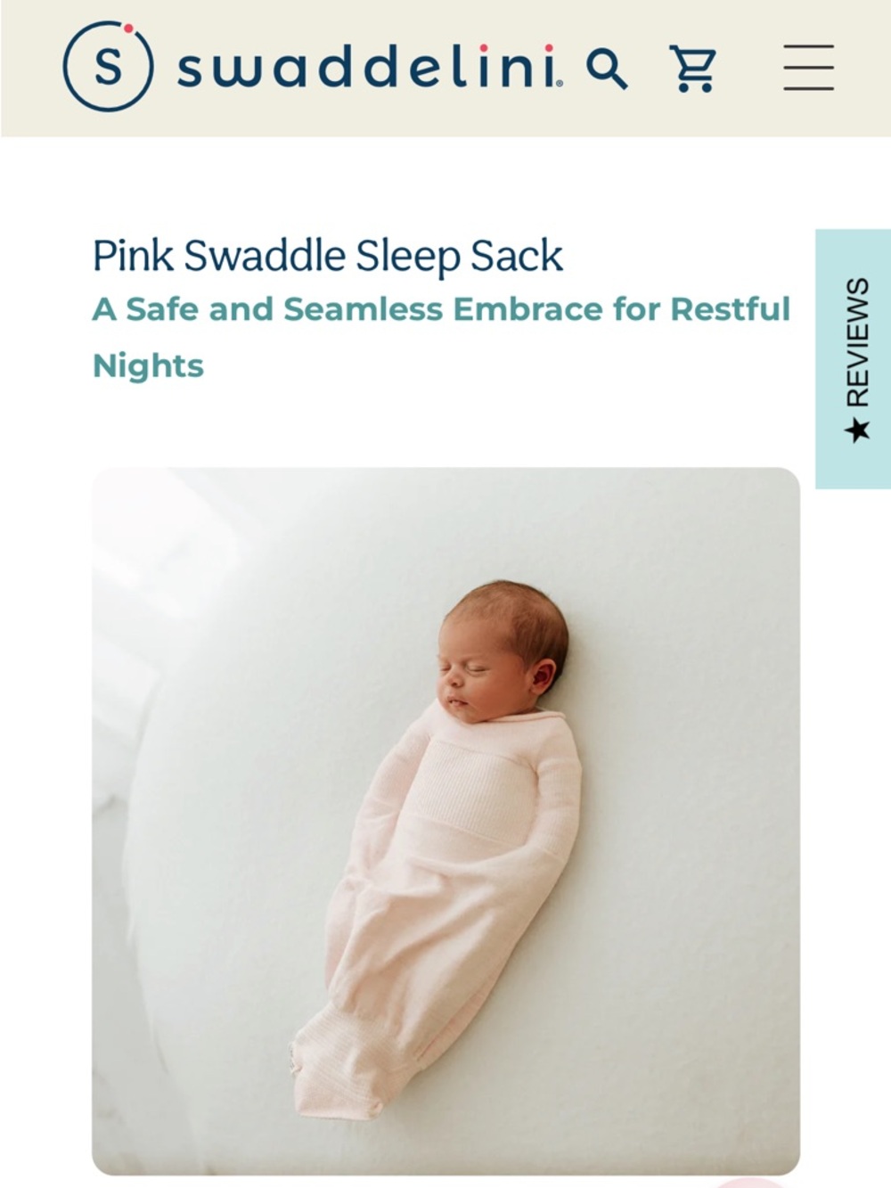 Pink Baby Swaddle Sleep Sack